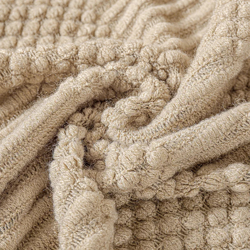 Knitted Blanket with Tassels Chunky Vintage Luxury Farmhouse Throw Bedspread Oversized Blanket Cover Manta Para Sofá