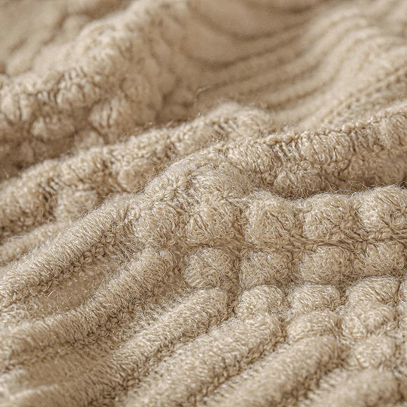 Knitted Blanket with Tassels Chunky Vintage Luxury Farmhouse Throw Bedspread Oversized Blanket Cover Manta Para Sofá